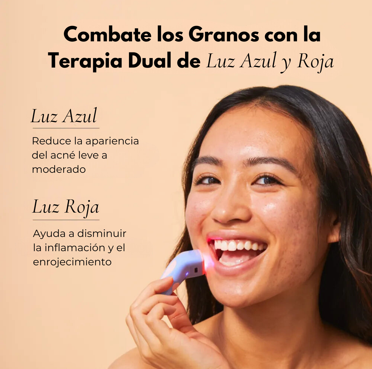 Bye Acné QSKIN tecnología luz LED para piel sin imperfecciones